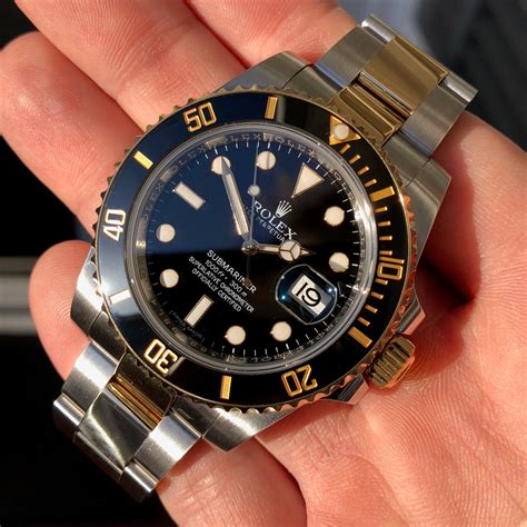 rolex gold black two ton submariner|rolex submariner two tone review.